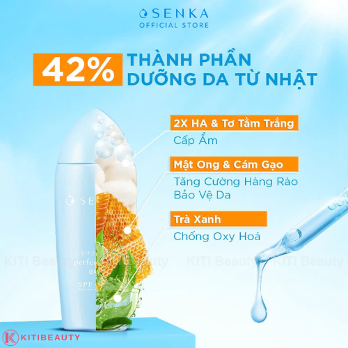 Gel Sữa Chống Nắng Ẩm Mượt Cho Da Khô Senka Perfect UV Gel SPF50/PA++++ (80ml)